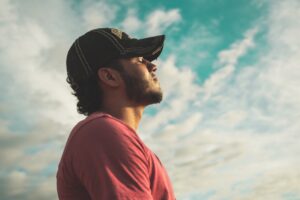 Man meditating